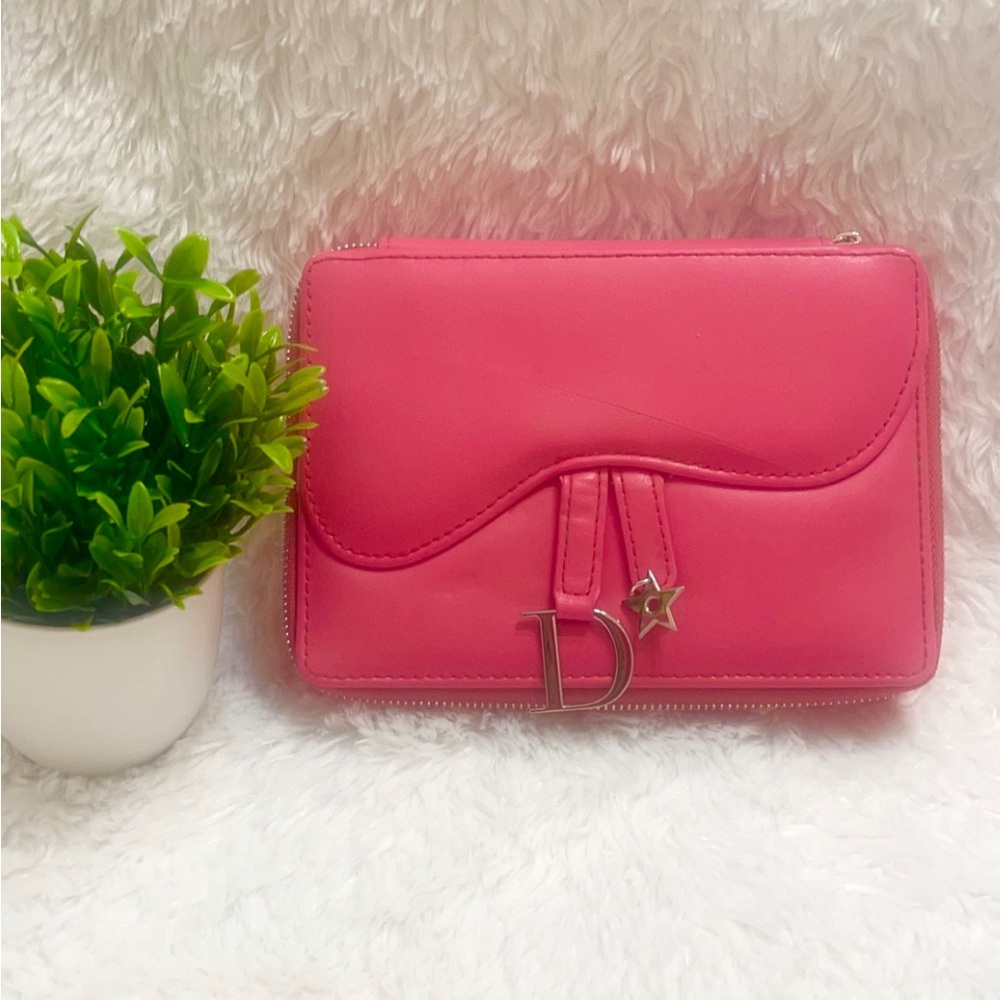 Christian Dior Addict Vanity Pouch Case with Mirror Pink. With minor scratches